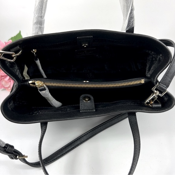 Kate Spade Black Satchel Crossbody Leather Bag NWT - Picture 13 of 16